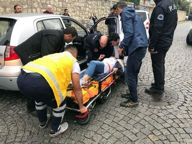 Son dakika! Her şeyden habersiz kazaya yardım etmek istedi-1