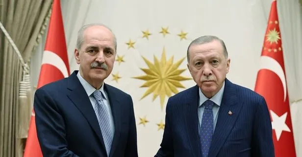 Cumhurbaşkanlığı Külliyesi’nde kritik temaslar! Başkan Recep Tayyip Erdoğan TBMM Başkanı Numan Kurtulmuş’u kabul etti