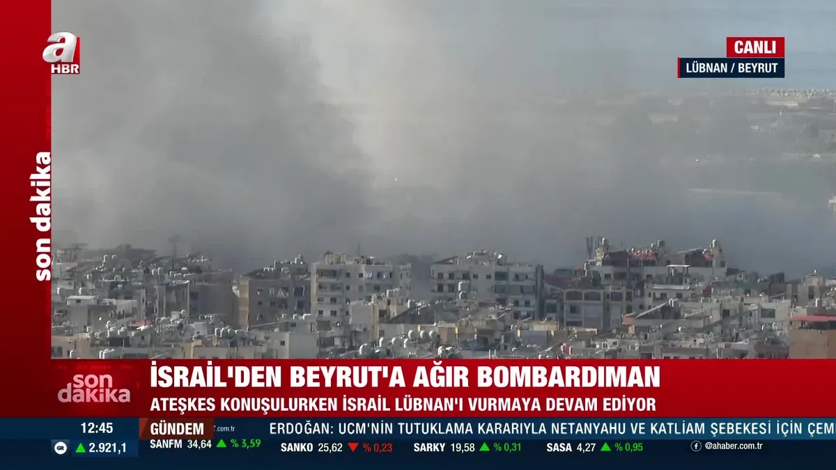 İsrail'den Beyrut'a bombardıman!