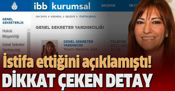 Yeşim Meltem Şişli, İBB’nin sitesinde halen görevde görünüyor