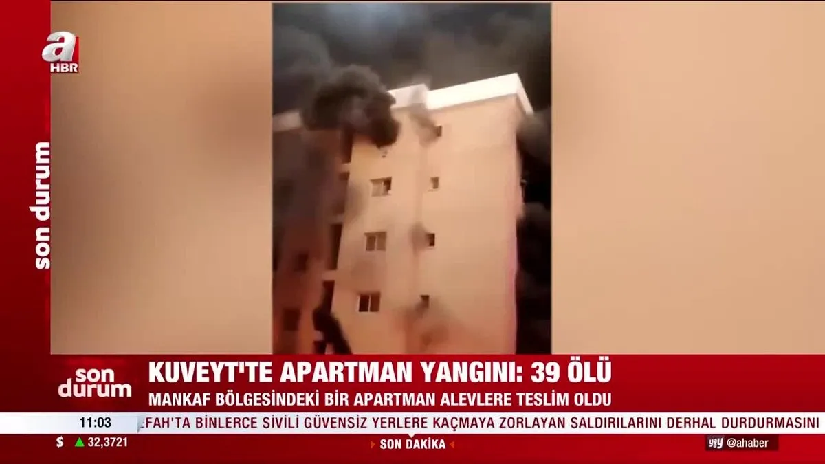 Kuveyt’te apartman yangını: 39 ölü