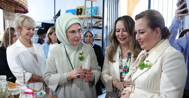 Son dakika: Başkan Erdoğan'ın eşi Emine Erdoğan'dan KKTC'deki kadın kooperatifine ziyaret