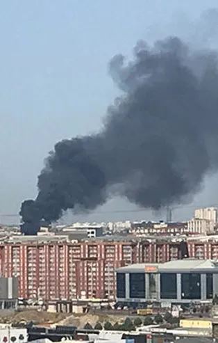 Son dakika: Başakşehir'de büyük yangın