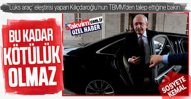 Son dakika: Devlete ’lüks araç’ eleştirisi yapan Kemal Kılıçdaroğlu’nun TBMM’den ’lüks araç’ talep ettiği ortaya çıktı!