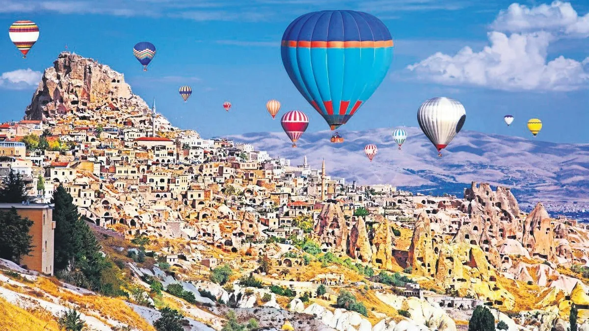 Altı şehir üstü peri bacası! Kapadokya...
