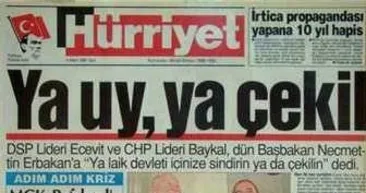 Milletin iradesine darbe! İşte 28 Şubatın utanç manşetleri!