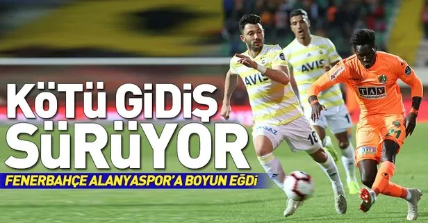 Fenerbahçe Alanyaspor’a boyun eğdi! Kötü gidiş sürüyor...