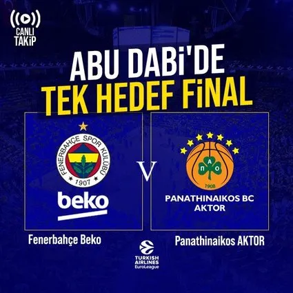 Fenerbahçe Beko - Panathinaikos AKTOR | CANLI