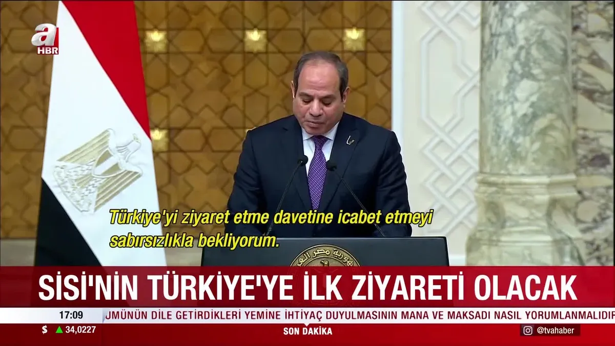 Mısır Cumhurbaşkanı Sisi Türkiye'ye geliyor!