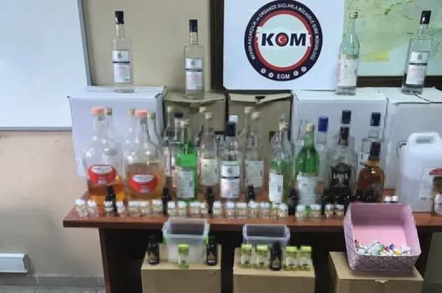 Son dakika: Mersin'de sahte içki operasyonu