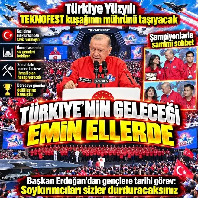 Başkan Erdoğan TEKNOFEST’te gençlere seslendi: Savaş suçlularını, insanlık düşmanlarını siz durduracaksınız