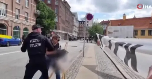 Danimarka’da Kur’an-ı Kerim’e bir alçak saldırı daha! Çirkin provokasyonu önlemeye çalışan kadına polisten sert müdahale