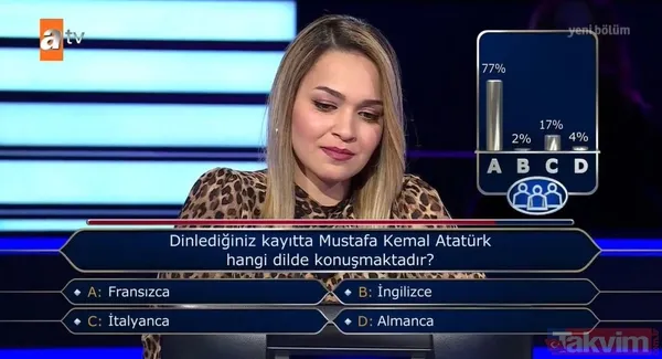 atv'de Kenan İmirzalıoğlu'nun sunduğu Kim Milyoner Olmak İster'de dikkat çeken Mustafa Kemal Atatürk sorusu - 3