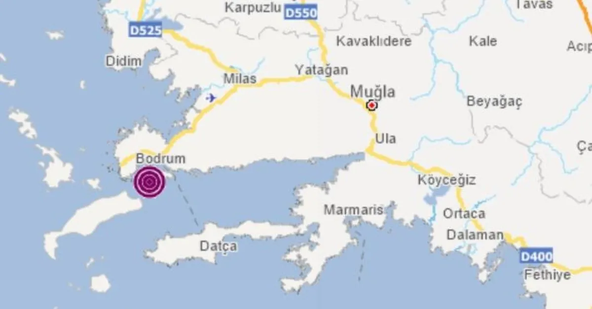Mugla Nin Bodrum Ilcesinden Korkutan Deprem Afad Kandilli Son Depremler Takvim