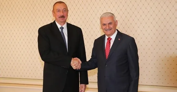 Azerbaycan Cumhurbaşkanı Aliyev, Binali Yıldırım'ı kabul etti
