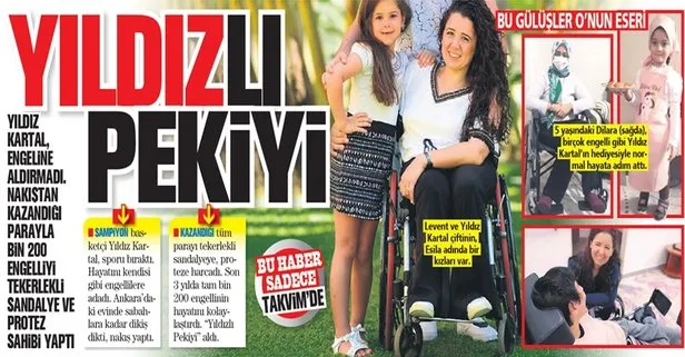 Yıldız Kartal bin 200 engelliyi tekerlekli sandalye ve protez sahibi yaptı