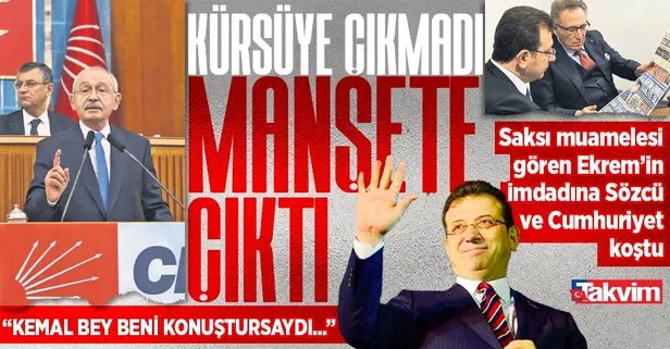 Kılıçdaroğlu tarafından saksı muamelesi gören Ekrem İmamoğlu’nun imdadına Sözcü ve Cumhuriyet yetişti