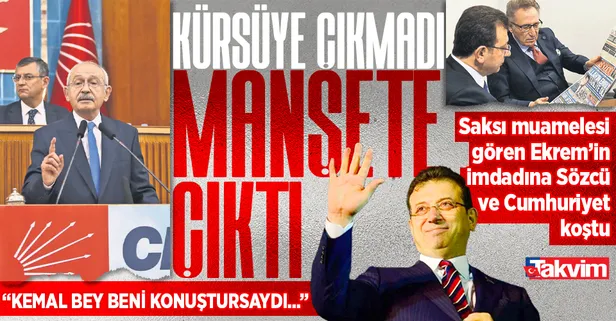 Kılıçdaroğlu tarafından saksı muamelesi gören Ekrem İmamoğlu'nun imdadına Sözcü ve Cumhuriyet yetişti