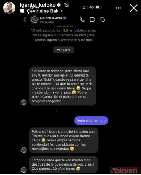 Wanda Nara’nın sevgilisi L-Gante ile Mauro Icardi’nin arasında geçen yazışma ifşa oldu! - 6