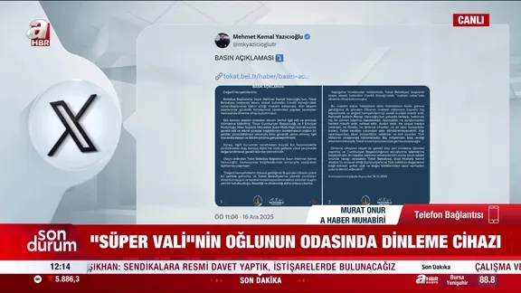 Belediye başkanının odasında 'Böcek' bulundu
