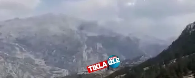 Maraşta yangın söndürme uçağı düştü! Bölgeden ilk video görüntüler geldi