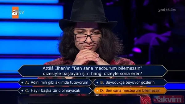 Kim Milyoner Olmak İster'de Kenan İmirzalıoğlu sordu: Mesleği 'Kaşmerlik' olan biri nerede çalışır? - 17
