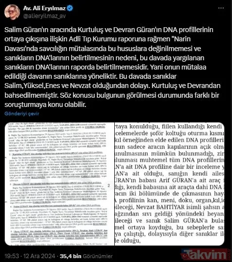 Narin Güran'ın köpeği nerede? Baran Güran'dan yeni açıklamalar! Araç içinde 3 kişinin daha DNA'sı bulundu - 20