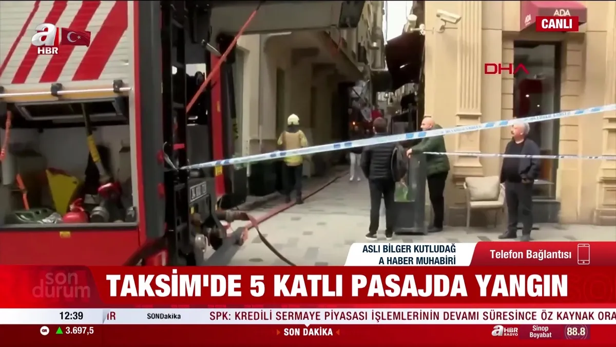 Taksim'de yangın!