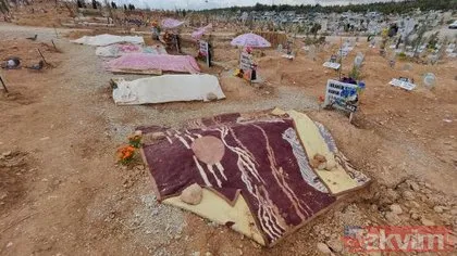 Deprem bölgesinde hüzünlü ziyaret! Yakınlarını kaybeden vatandaşlar bayram arifesinde mezarlıklara gitti