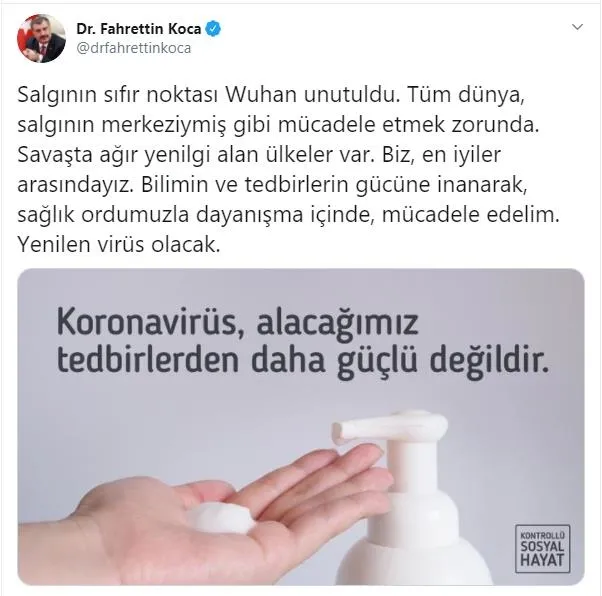 Sağlık Bakanı Fahrettin Koca üç fotoğrafla koronavirüs uyarısı yaptı!-1
