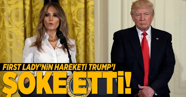 First Lady'den Trump'ı şoke eden hareket