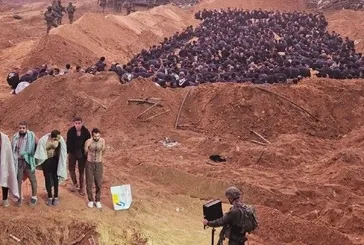 Soykırımcı İsrail’den kıyamet propagandası! Yüzlerce Filistinliyi bir çukurda topladılar: Burası Srebrenitsa değil Gazze