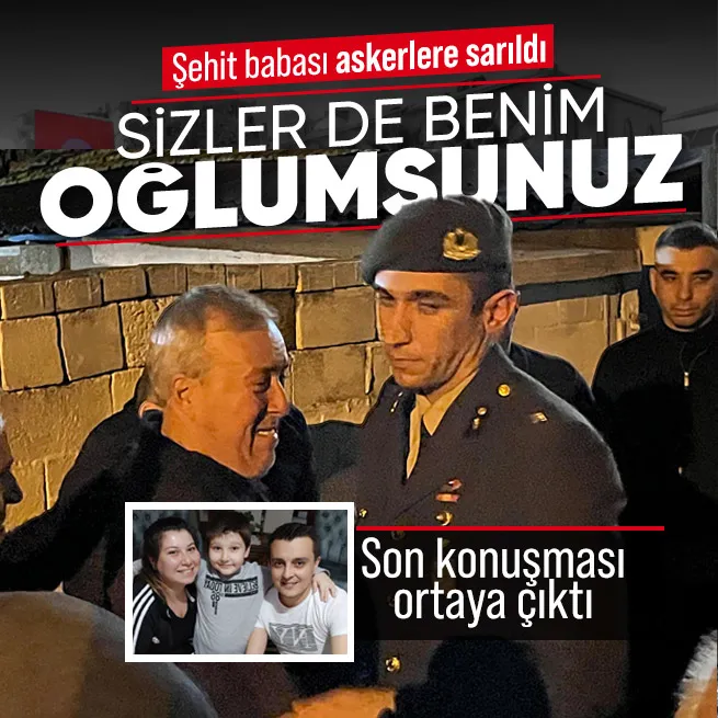 Şehit İlker Aykutun son mesajı ortaya çıktı... Babası Ünal Aykut askerlere sarılarak ağladı