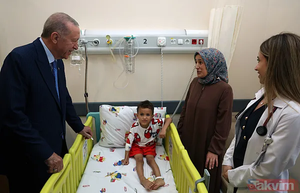 Başkan Erdoğan Gölcük Devlet Hastanesi'nde tedavi gören hastaları ziyaret etti - 1