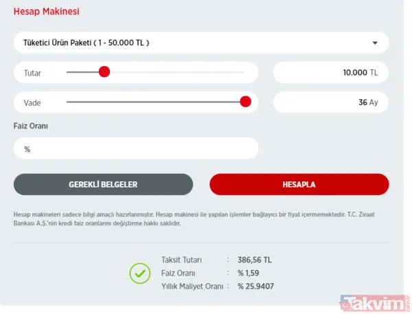5.000-10.000 TL çeken bakın ne kadar geri ödeme yapıyor! Ziraat Bankası nüfus cüzdanı ile gelene veriyor - 3