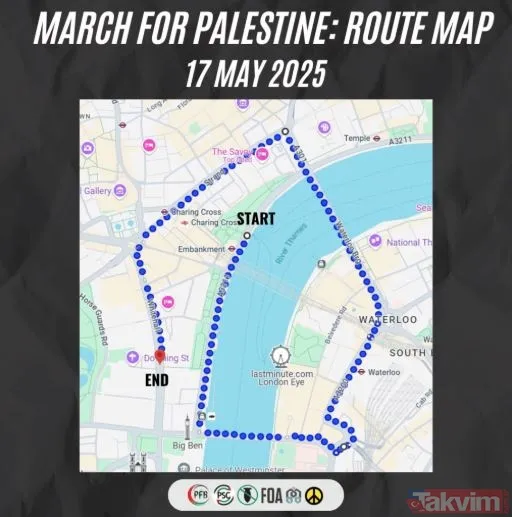 Londra'da Nekbe protestosu: Binlerce kişi sokaklarda - 5