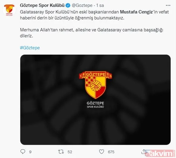 Eski Galatasaray Başkanı Mustafa Cengiz hayatını kaybetti! Spor dünyası tek yürek: Peş peşe taziye mesajları - 21
