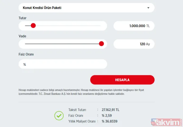 Faizler düştü! Ziraat Bankası’ndan 120 ay vadeli 1 milyon liralık konut kredisi - 2