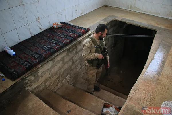 Suriye'den çarpıcı kareler... Tel Rıfat'ta hastane altlarında terör tünelleri! Tuzaklar, ele geçirilen patlayıcılar... - 1