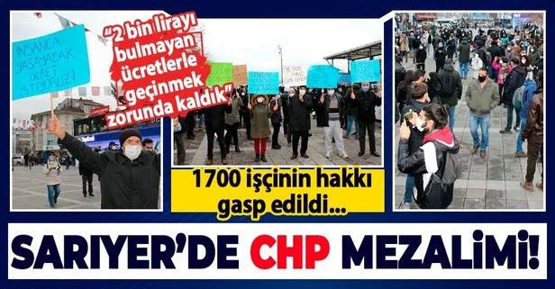 CHP’li Sarıyer Belediyesi 1700 işçinin hakkını gasp etti: İşçiler yenilenmeyen toplu sözleşmeleri nedeniyle eylem yaptı