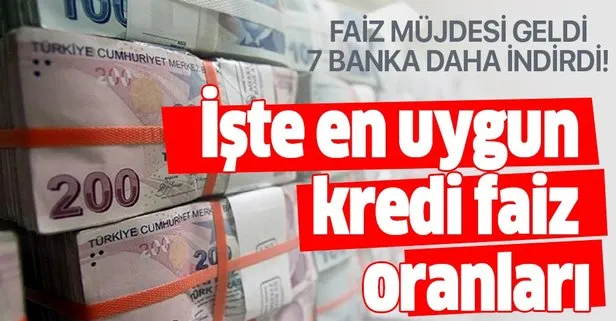 Faiz fırsatı geldi! 7 bankadan kredi faiz oranları indirim kararı!