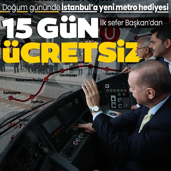 Başkan Erdoğan Sirkeci-Kazlıçeşme metrosunu hizmete aldı ilk seferi yaptı! Sefer süresi 20 dakikaya indi: 15 gün ücretsiz