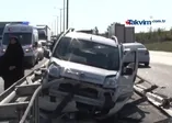 TEM'de trafiği kilitleyen kaza:4 yaralı