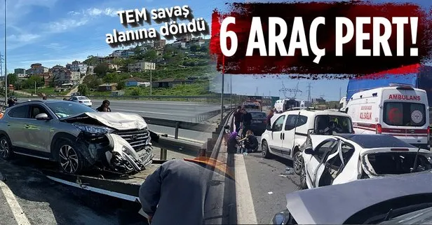 TEM’de zincirleme kaza: 10 yaralı