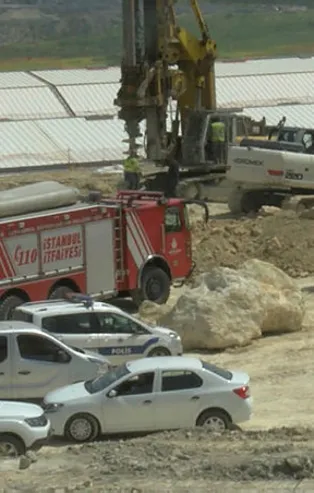 Başakşehir'de okul inşaatında göçük