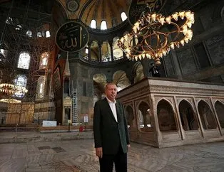 Başkan Erdoğan’dan Ayasofya Camii’nde