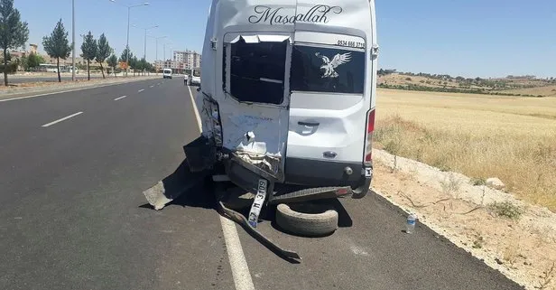 Mardin’de öğretmenleri taşıyan minibüs ile kamyonet çarpıştı: Çok sayıda yaralı var
