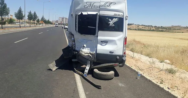 Mardin'de öğretmenleri taşıyan minibüs ile kamyonet çarpıştı: Çok sayıda yaralı var