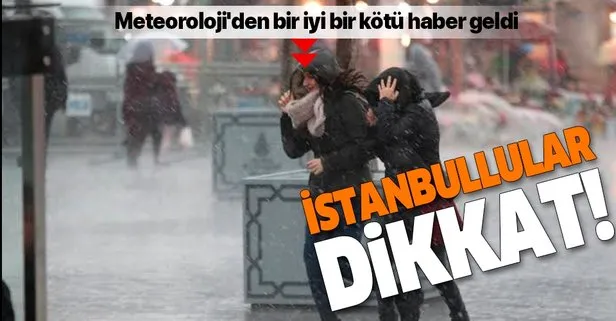 İstanbullular dikkat! Meteoroloji’den bir iyi bir kötü haber geldi