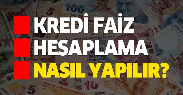 Kredi faiz oranı hesaplama işlemi nasıl yapılır?